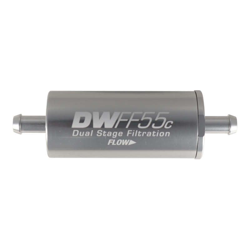 DeatschWerks 5/16in 10 Micron 55mm In-Line Fuel Filter Kit - SMINKpower Performance Parts DWK8-03-55C-010K DeatschWerks