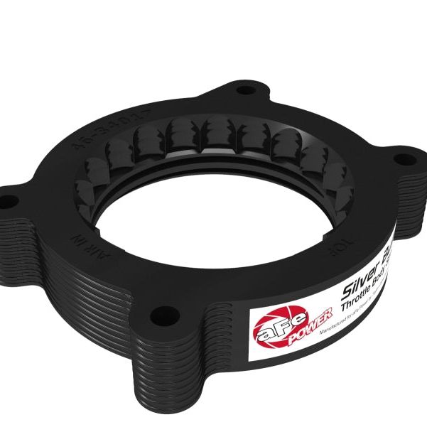 aFe 2020 Vette C8 Silver Bullet Aluminum Throttle Body Spacer / Works With Factory Intake Only - Blk-Throttle Body Spacers-aFe-AFE46-34017B-SMINKpower Performance Parts
