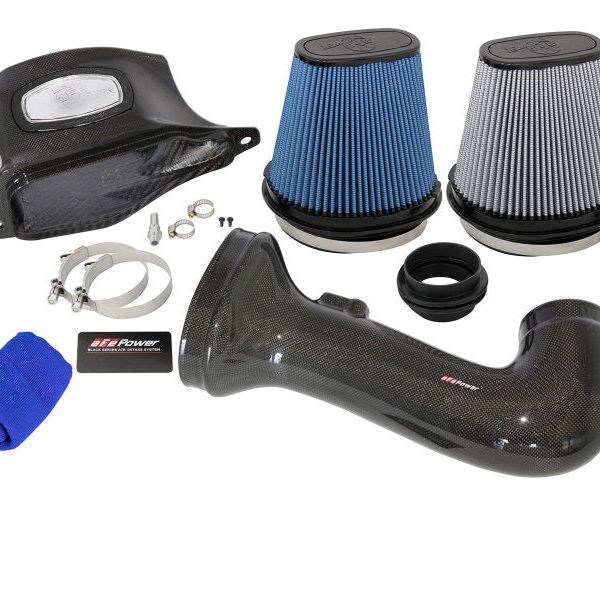 aFe Momentum Carbon Fiber Cold Air Intake System PDS/P5R 15-16 Chevrolet Corvette Z06 V8-6.2L-Cold Air Intakes-aFe-AFE52-74202-C-SMINKpower Performance Parts