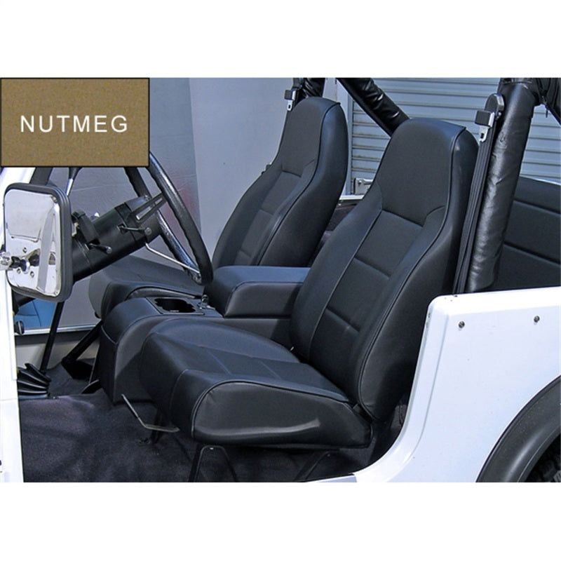 Rugged Ridge High-Back Front Seat Non-Recline Nutmeg 76-02 CJ&Wra-Seat Brackets & Frames-Rugged Ridge-RUG13401.07-SMINKpower Performance Parts