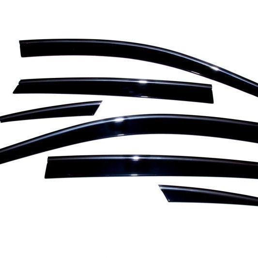 AVS 06-10 Infiniti M45 Ventvisor Low Profile Deflectors 6pc - Smoke w/Chrome Trim