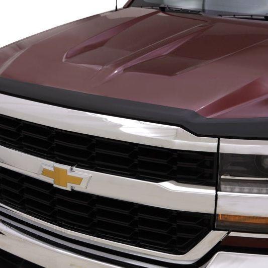 AVS 16-18 Chevy Silverado 1500 Aeroskin Low Profile Hood Shield - Matte Black