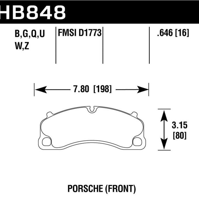 Hawk 14-19 Porsche 911 GT3/GT3 RS / 2016 Porsche Cayman GT4 HPS 5.0 Front Brake Pads