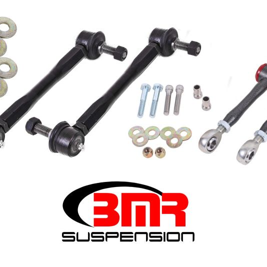 BMR 16-17 6th Gen Camaro Front and Rear Sway Bar End Link Kit - Black Hammertone