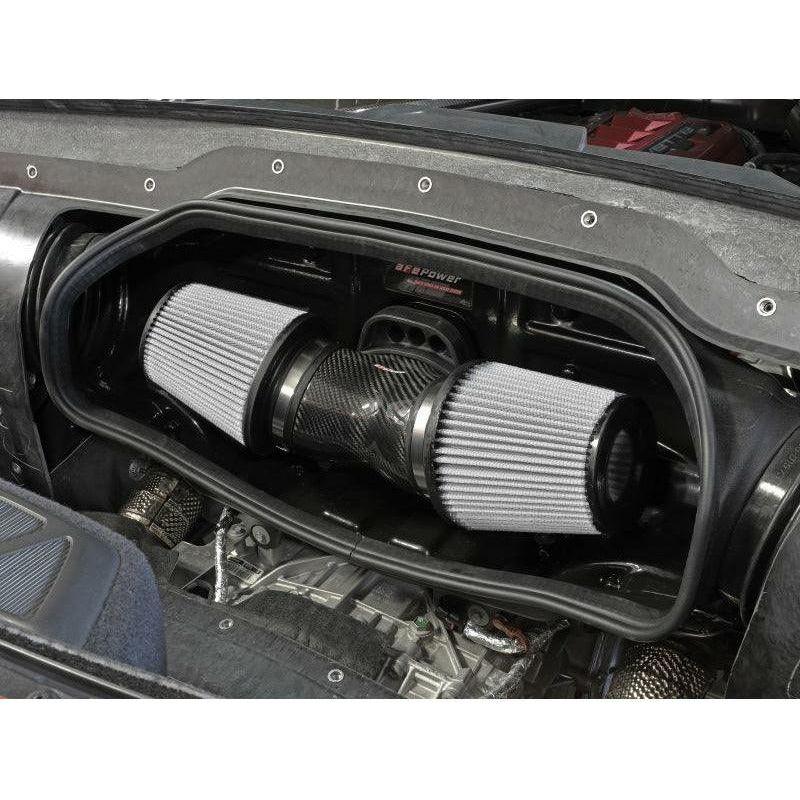 aFe 2020 Corvette C8 Track Series Carbon Fiber Cold Air Intake System With Pro DRY S Filters - SMINKpower Performance Parts AFE57-10013D aFe