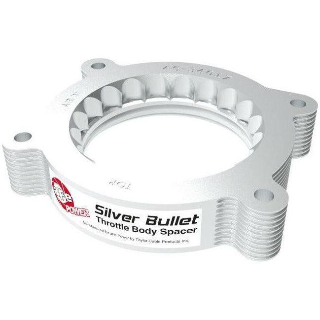 aFe 2020 Vette C8 Silver Bullet Aluminum Throttle Body Spacer Works w/ Factory Intake Only - Silver - SMINKpower Performance Parts AFE46-34017 aFe