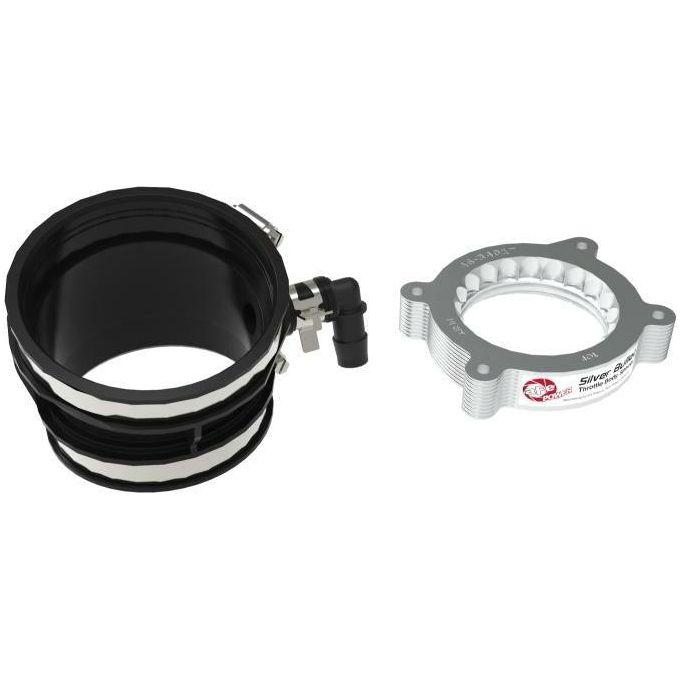 aFe 2020 Vette C8 Silver Bullet Aluminum Throttle Body Spacer Works w/ Factory Intake Only - Silver - SMINKpower Performance Parts AFE46-34017 aFe