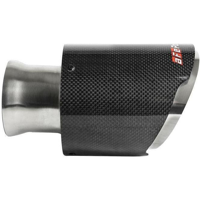 aFe MACH Force-XP 4-1/2in Carbon Fiber OE Replacement Exhaust Tips - 15-19 Dodge Charger/Hellcat - SMINKpower Performance Parts AFE49C32068-C aFe