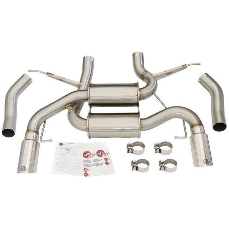 aFe MACHForce XP 2.5in Axle Back Stainless Exhaust w/ Polished Tips 07-13 BMW 335i 3.0L L6 (E90/92) - SMINKpower Performance Parts AFE49-36327-P aFe