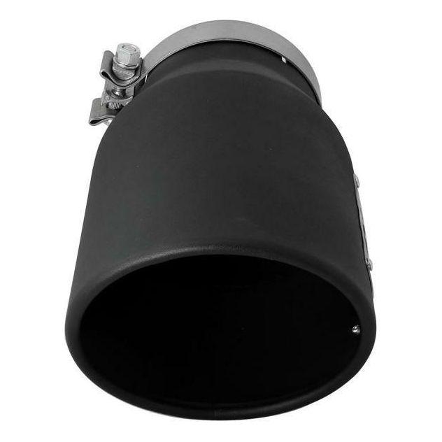 aFe MACHForce XP 5in 304 Stainless Steel Exhaust Tip 5 In x 7 Out x 12L in Bolt On Right - Black - SMINKpower Performance Parts AFE49T50702-B12 aFe