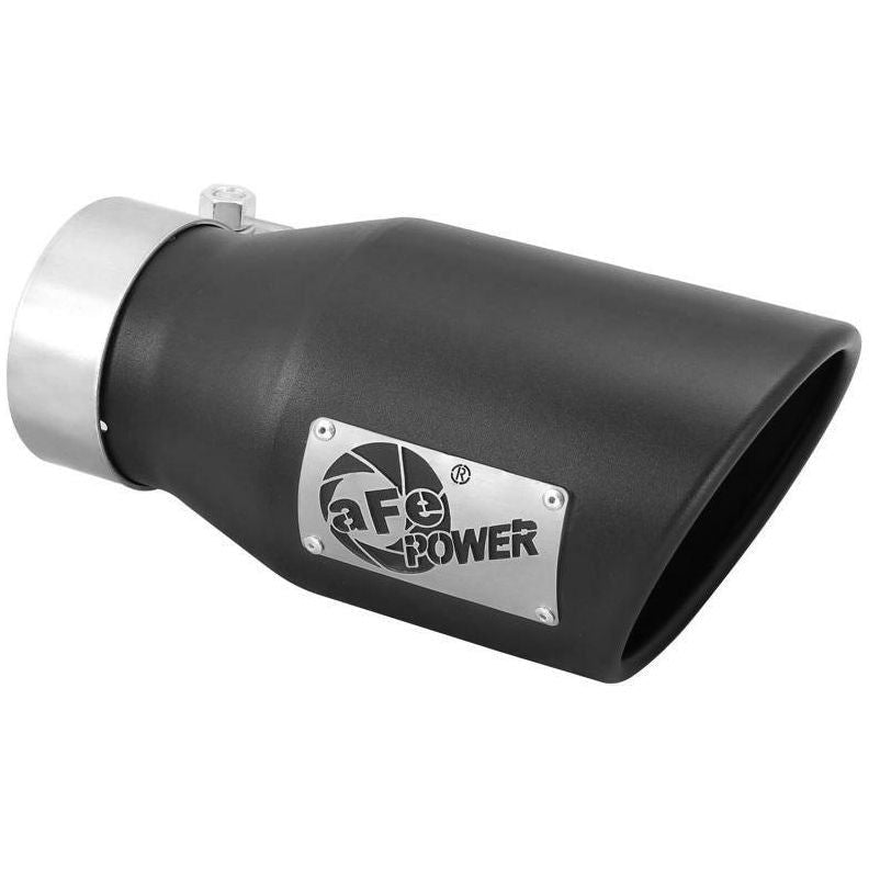 aFe Power Gas Exhaust Tip Black- 3 in In x 4.5 out X 9 in Long Bolt On (Black) - SMINKpower Performance Parts AFE49T30451-B09 aFe
