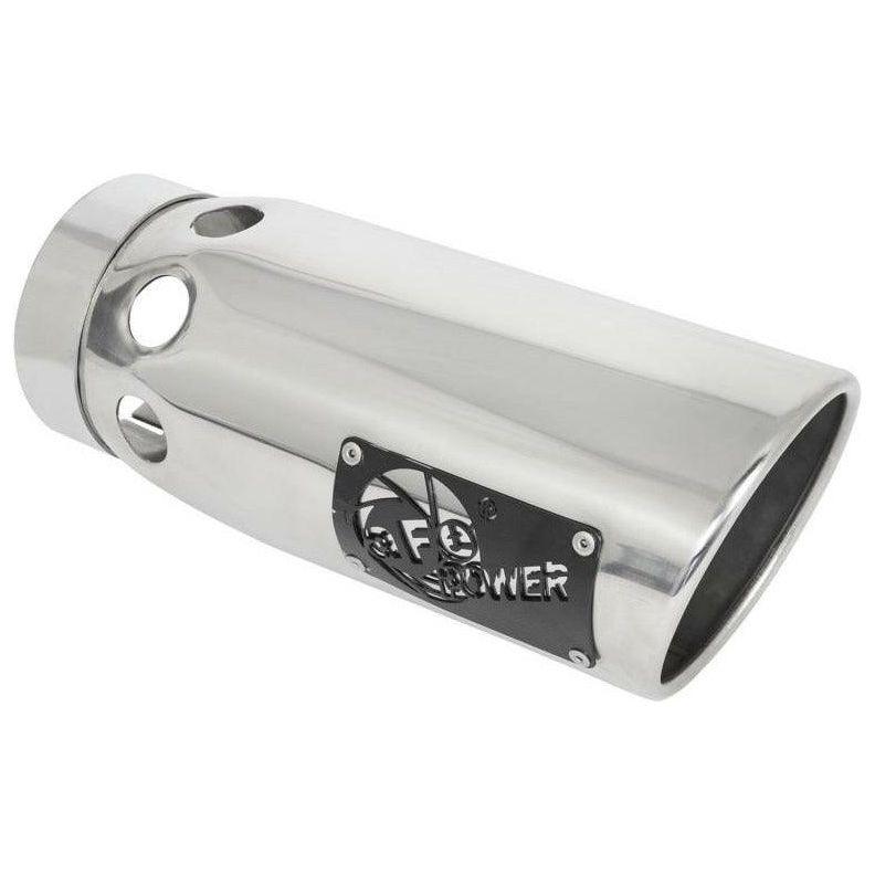 aFe Power Intercooled Tip Stainless Steel - Polished 4in In x 5in Out x 12in L Bolt-On - SMINKpower Performance Parts AFE49T40501-P121 aFe