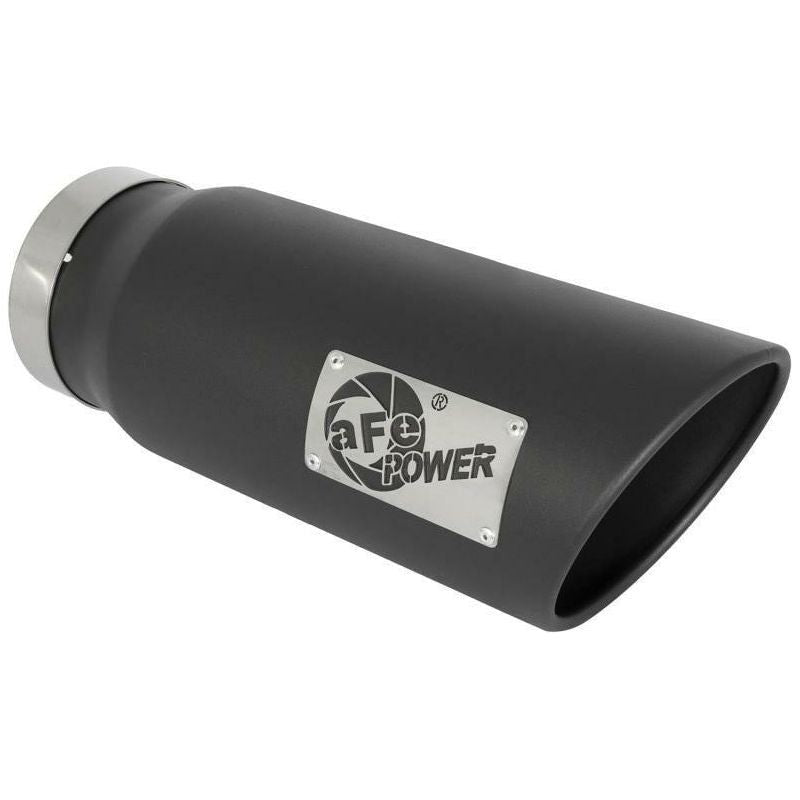 aFe Power MACH Force-Xp 5in In x 6in Out x 15in L Bolt-On 409 SS Exhaust Tip - Black - SMINKpower Performance Parts AFE49T50601-B15 aFe