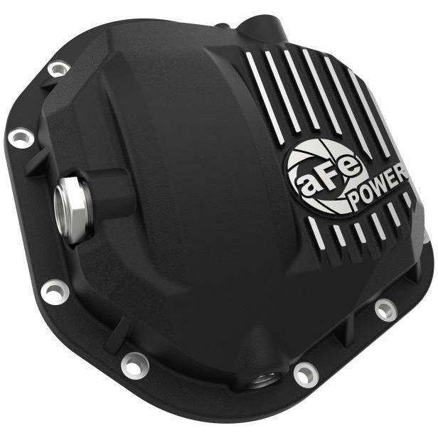 aFe Pro Series Dana 60 Front Differential Cover Black w/ Machined Fins 17-20 Ford Trucks (Dana 60) - SMINKpower Performance Parts AFE46-71100B aFe