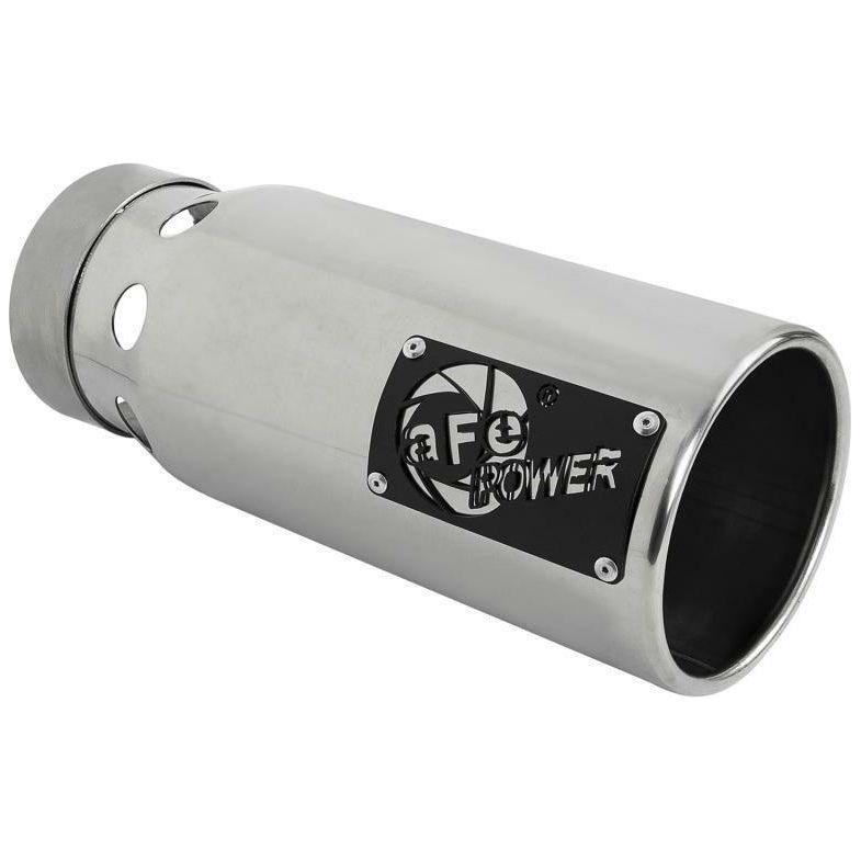 aFe SATURN 4S 4in SS Intercooled Exhaust Tip - Polished 4in In x 5in Out x 12in L Bolt-On - SMINKpower Performance Parts AFE49T40501-P122 aFe