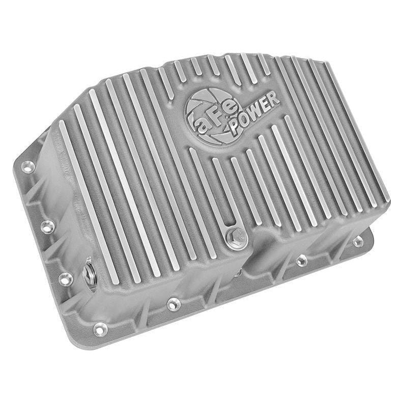 aFe Street Series Engine Oil Pan Raw w/ Machined Fins; 11-17 Ford Powerstroke V8-6.7L (td) - SMINKpower Performance Parts AFE46-70320 aFe