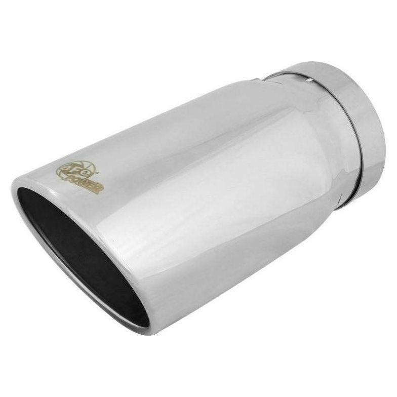 aFe Universal Bolt On Exhaust Tip Polished 5in Inlet x 6in Outlet x 12in Long - SMINKpower Performance Parts AFE49T50604-P12 aFe