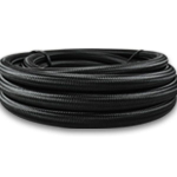 Vibrant -6 AN Black Nylon Braided Flex Hose w/PTFE Liner (150ft Roll)
