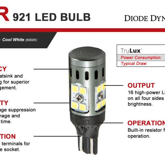 Diode Dynamics 921 XPR LED Bulb - Cool - White (Pair)