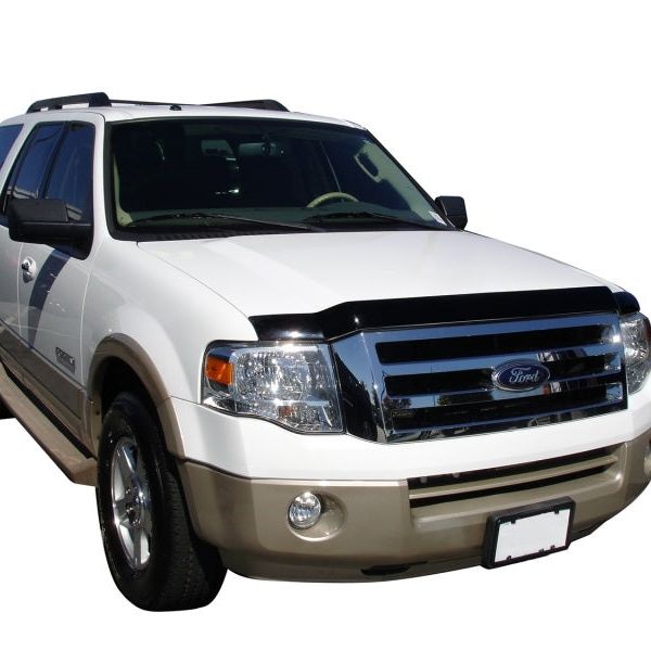 AVS 07-17 Ford Expedition Aeroskin Low Profile Acrylic Hood Shield - Smoke