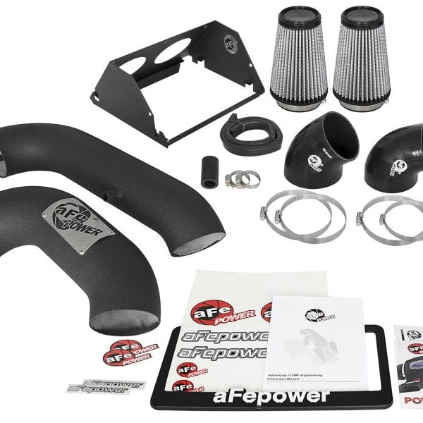 aFe MagnumFORCE 2XP Intake w/3.5in Black Steel Housing Pro DRY S Filter 2017 Ford F-150 V6-3.5L (tt)-Cold Air Intakes-aFe-AFE51-12972-B-SMINKpower Performance Parts