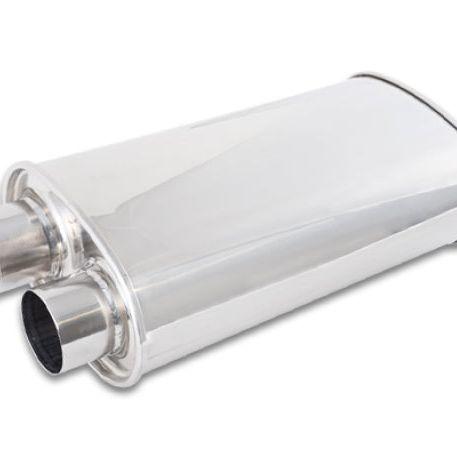 Vibrant Streetpower Oval Muffler 2.50in Inlet/Outlet (Same side)