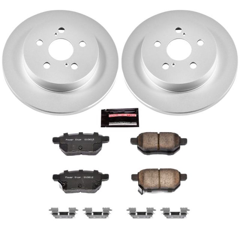 Power Stop 09-10 Pontiac Vibe Rear Z17 Evolution Geomet Coated Brake Kit