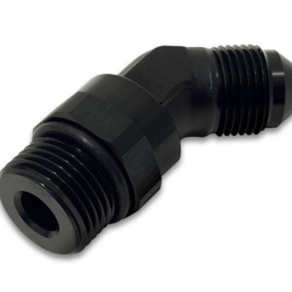 Vibrant -12AN Male to Male -12AN Straight Cut 45 Degree Adapter Fitting - Anodized Black-Fittings-Vibrant-VIB16950-SMINKpower Performance Parts