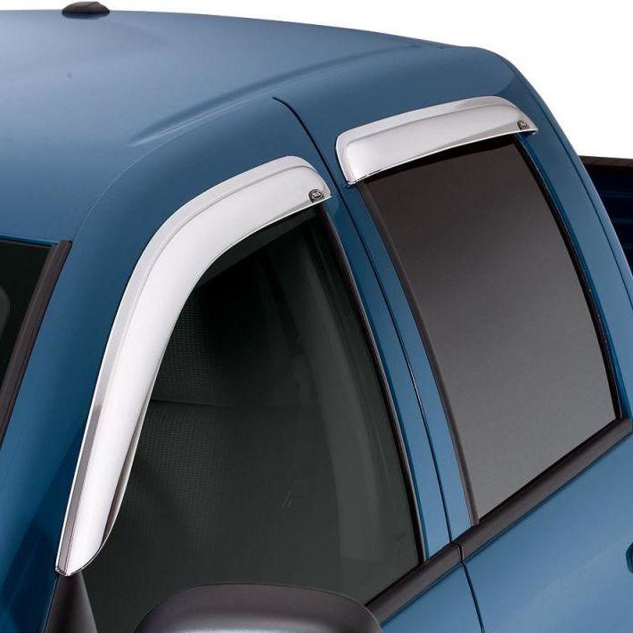 AVS 07-18 Jeep Patriot Ventvisor Outside Mount Front & Rear Window Deflectors 4pc - Chrome