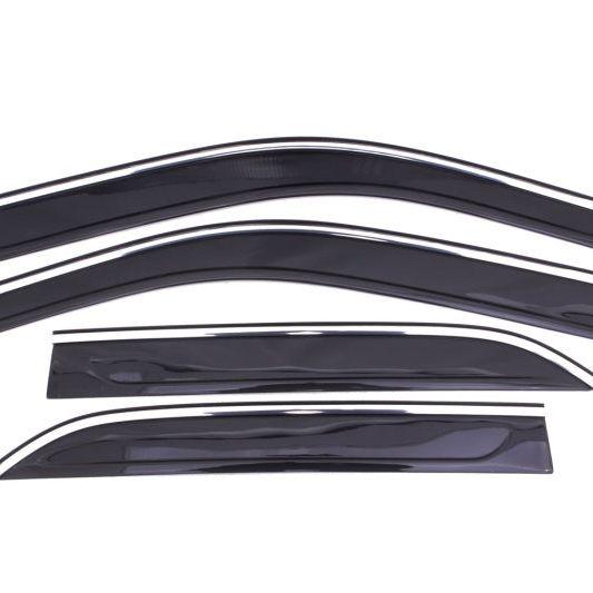 AVS 11-18 Chrysler 300 Ventvisor Low Profile Deflectors 4pc - Smoke w/Chrome Trim