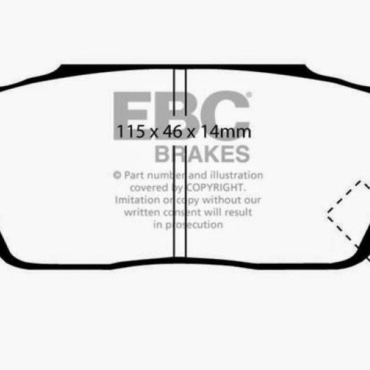 EBC 84-87 Honda Civic CRX 1.5 DX Yellowstuff Front Brake Pads