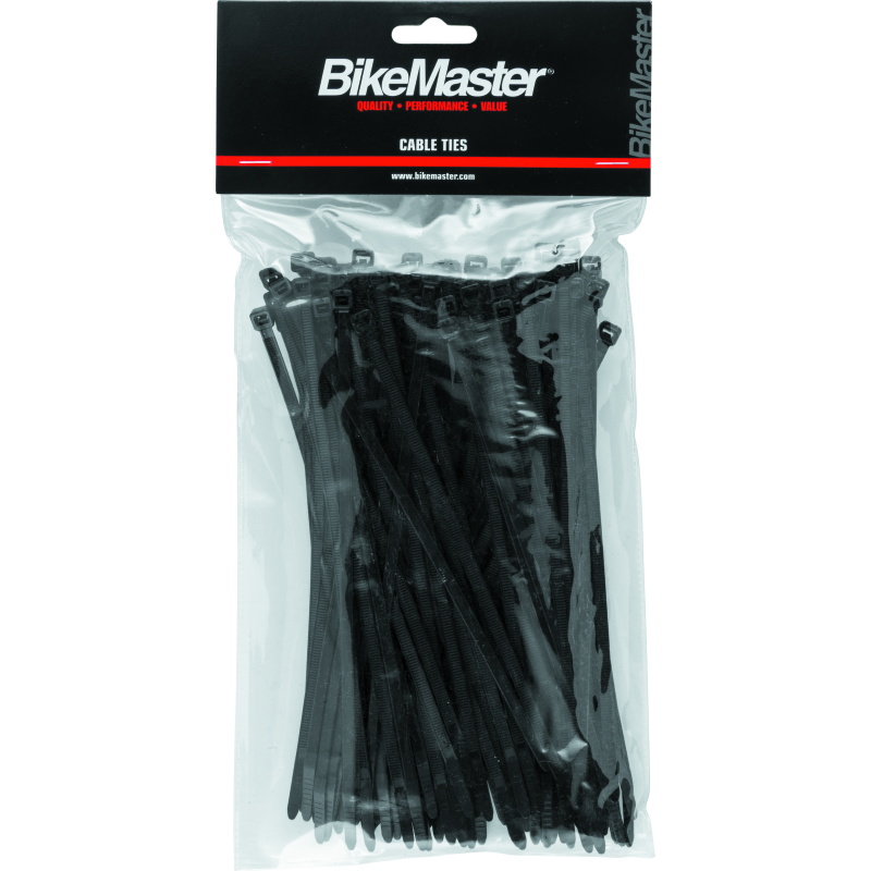 BikeMaster 7.5in Cable Ties (Pack of 100) - Black