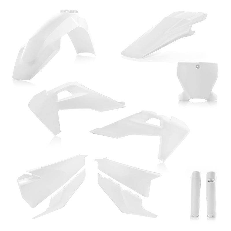 Acerbis 19-22 Husqvarna 125-450 TC/ FX/ FC/2019 TX300/ 20-22 TX300i Full Plastic Kit - White-Plastics-Acerbis-ACB2726550002-SMINKpower Performance Parts