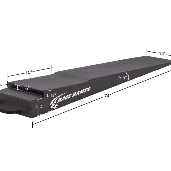 Race Ramps 7in. Trailer Ramp w/ Flap Cut-Out - 5.5 Degree Approach Angle