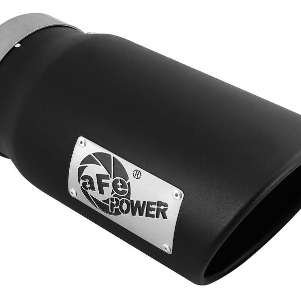 aFe Diesel Exhaust Tip Bolt On Black 5in Inlet x 6in Outlet x 12in Long-Catback-aFe-AFE49T50601-B12-SMINKpower Performance Parts