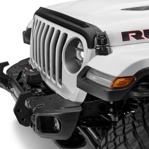 AVS 07-18 Jeep Wrangler (JK) Aeroskin II Textured Low Profile Hood Shield - Black