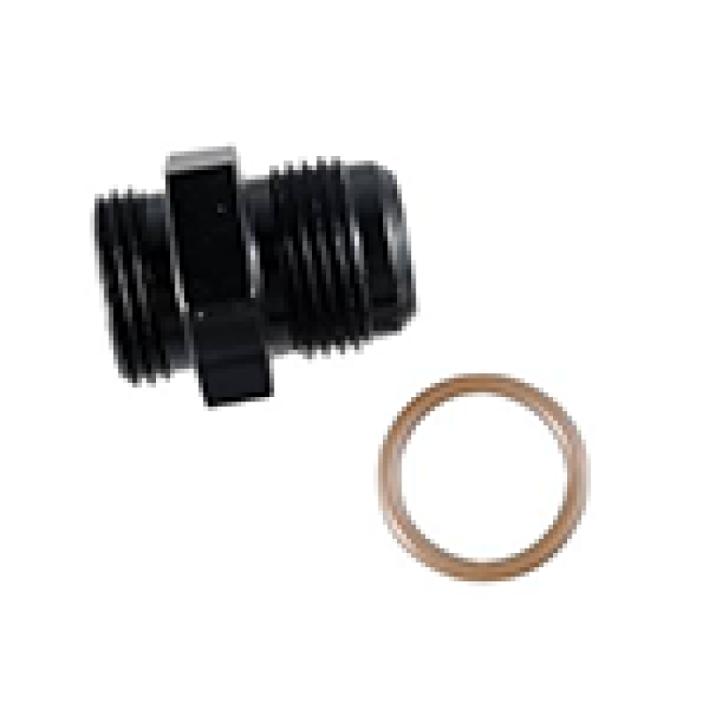 Fragola -6AN x 7/8-14 (10) Radius Fitting - Black-Fittings-Fragola-FRA495113-BL-SMINKpower Performance Parts