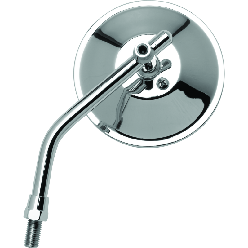 BikeMaster 4in Adjustable Round Mirror 10mm - Each - Chrome