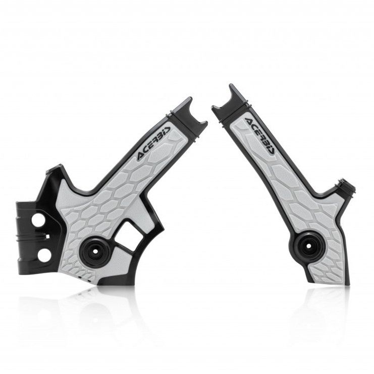 Acerbis 96+ Suzuki DR650 Frame Guards- X-Grip - Black/Gray-Plastics-Acerbis-ACB2801931001-SMINKpower Performance Parts