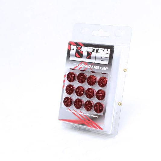 Wheel Mate Monster Lug Nut Caps - Red 14x1.50-Lug Nuts-Wheel Mate-WHM33007R-SMINKpower Performance Parts