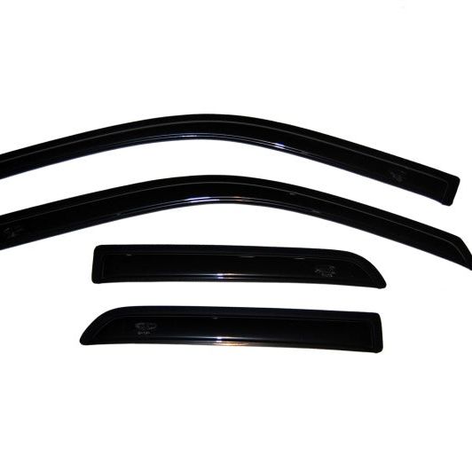 AVS 09-18 Dodge RAM 1500 Quad Cab Ventvisor Outside Mount Window Deflectors 4pc - Smoke