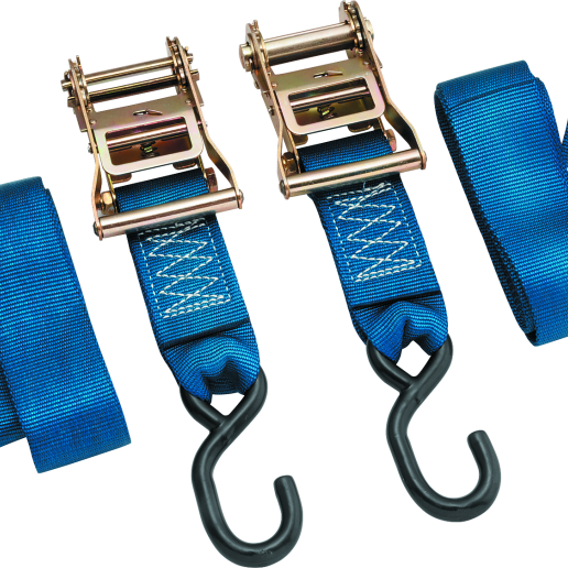 BikeMaster 2x84in Ratchet Tiedown Pair - Blue