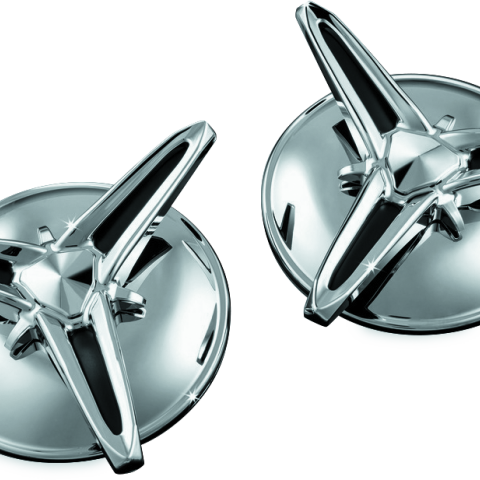 Kuryakyn Knock-Off Center Caps For Trikes Chrome