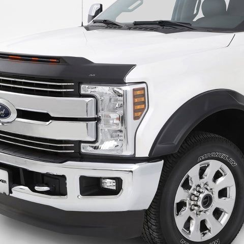 AVS 17-22 Ford F-250/F-350/F-450/F-550 Super Duty Low Profile Aeroskin Lightshield Pro - Black