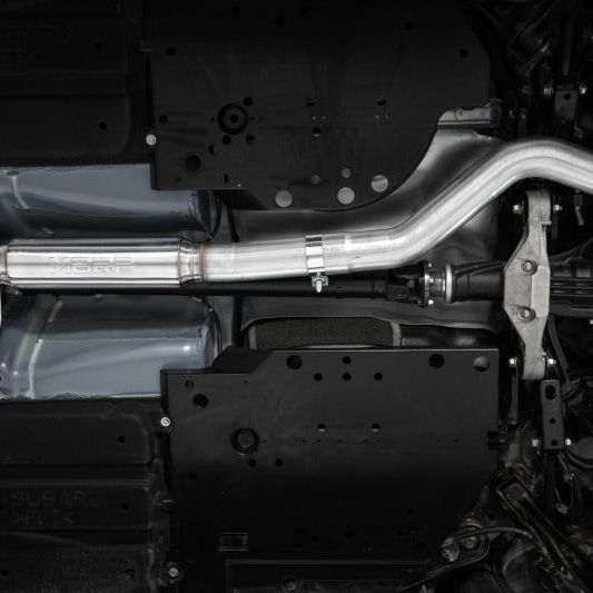 MBRP 2022+ Subaru WRX 3in Cat-Back Dual Split Rear Quad Carbon Fiber Tips Race Profile Exhaust