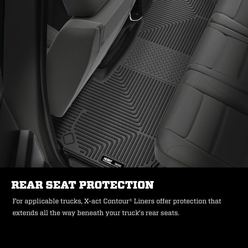 Husky Liners 20-23 Mercedes-Benz GLE450/GL63 AMG S X-Act Contour Black Floor Liners (2nd Seat)