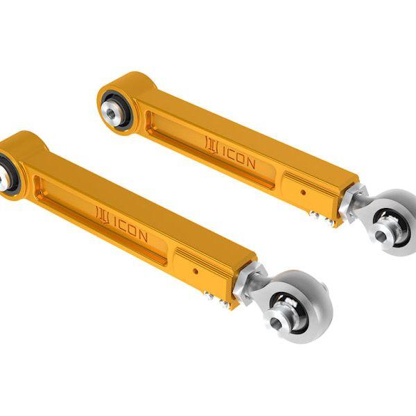 ICON 22-23 Toyota Tundra / 2024 Toyota Tacoma Billet Rear Upper Link Kit - Gold Anodized