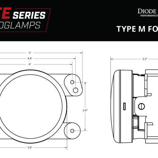 Diode Dynamics Elite Series Type M Fog Lamps - White (Pair)