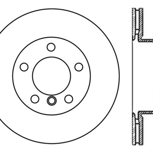 StopTech 9/07-09 BMW 328 Slotted & Drilled Left Front Rotor