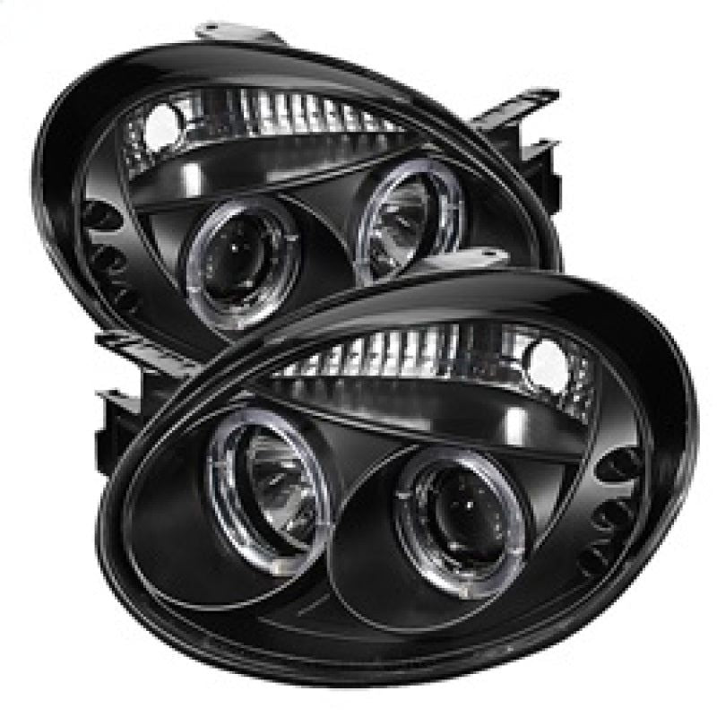 Spyder Dodge Neon 03-05 Projector Headlights LED Halo LED Black High H1 Low H1 PRO-YD-DN03-HL-BK-Headlights-SPYDER-SPY5009920-SMINKpower Performance Parts